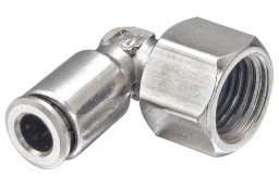 पीएलएफ पीतल निकल मढ़वाया महिला कोहनी फिटिंग